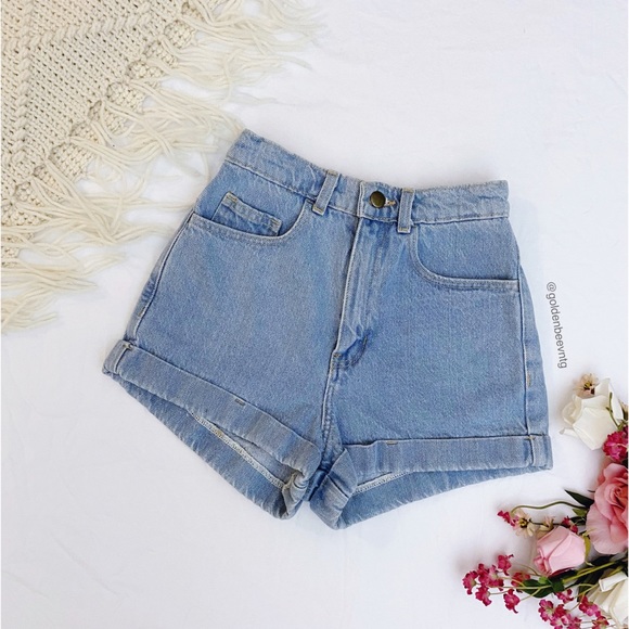 American Apparel Pants - 🌿 American Apparel High Waisted Denim Shorts 🌿